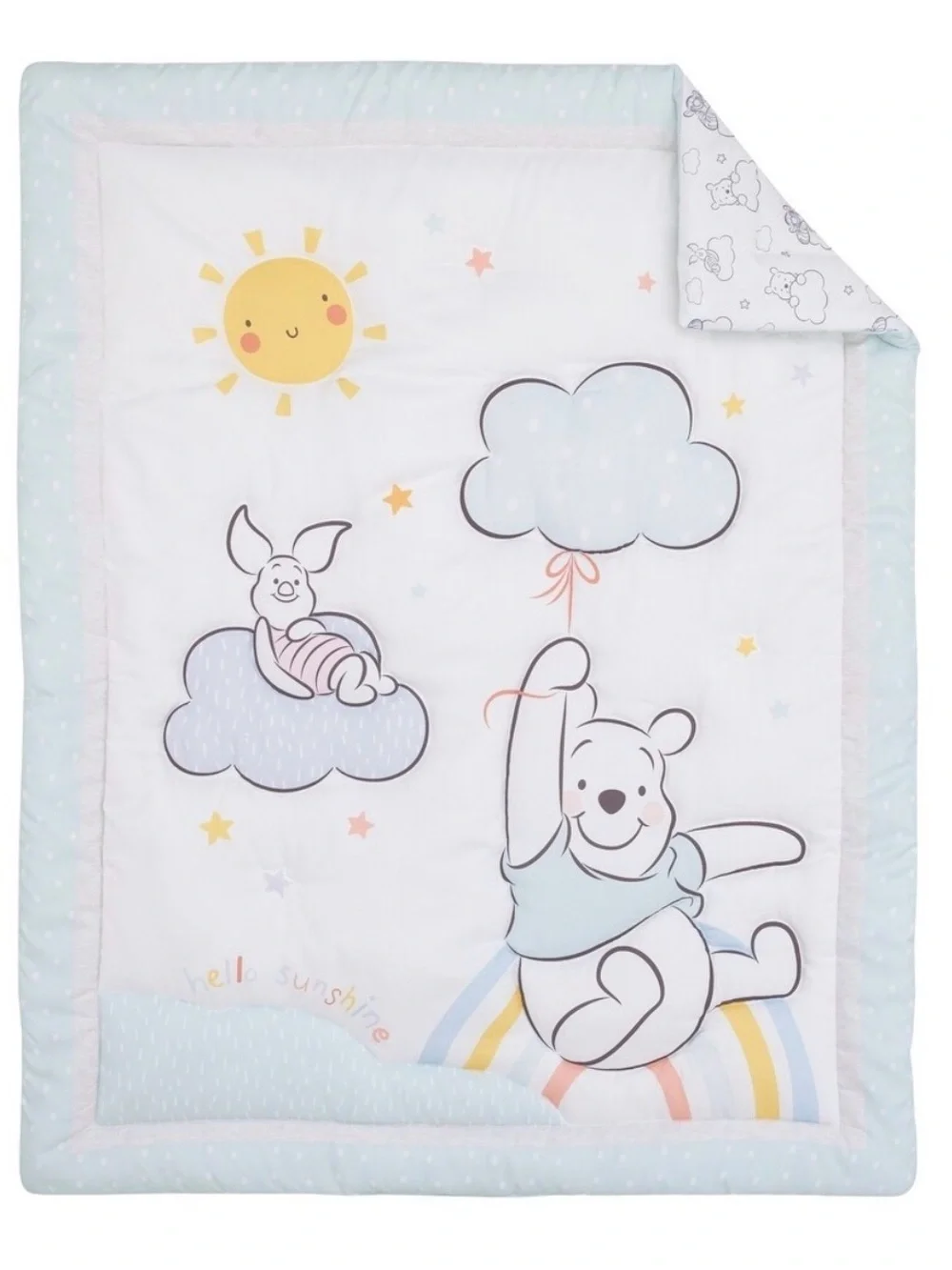 Disney Pooh Hello Sunshine 3pc Mini Crib Set